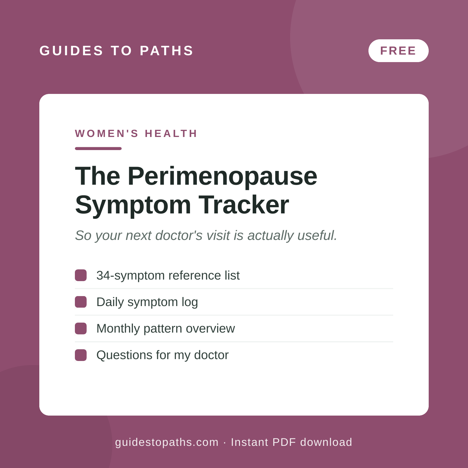 The Perimenopause Symptom Tracker (Free Download)